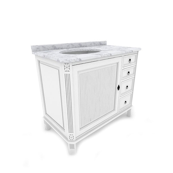 Fredman Kommode enkel antikhvid