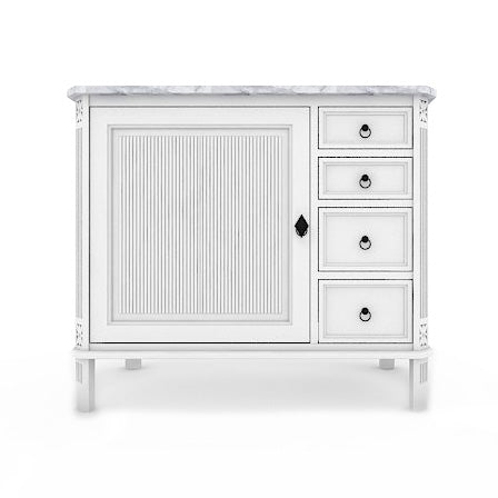 Fredman Kommode enkel antikhvid