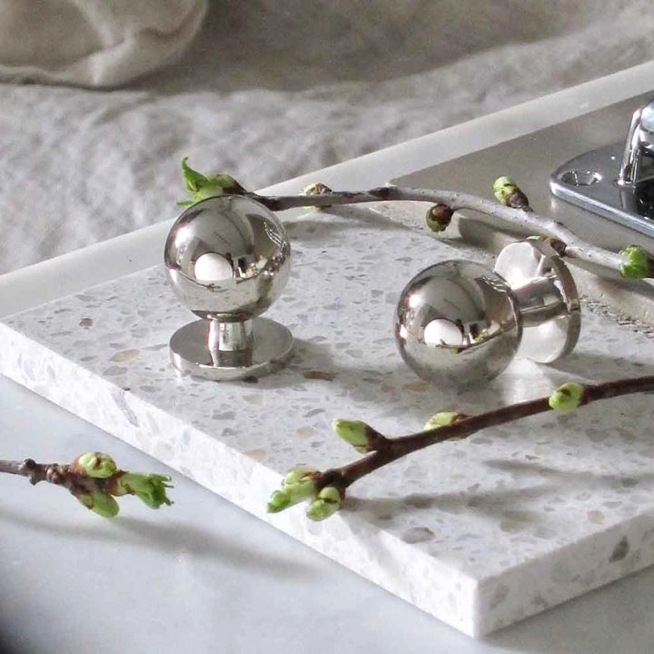 Knopp Solliden förnicklad