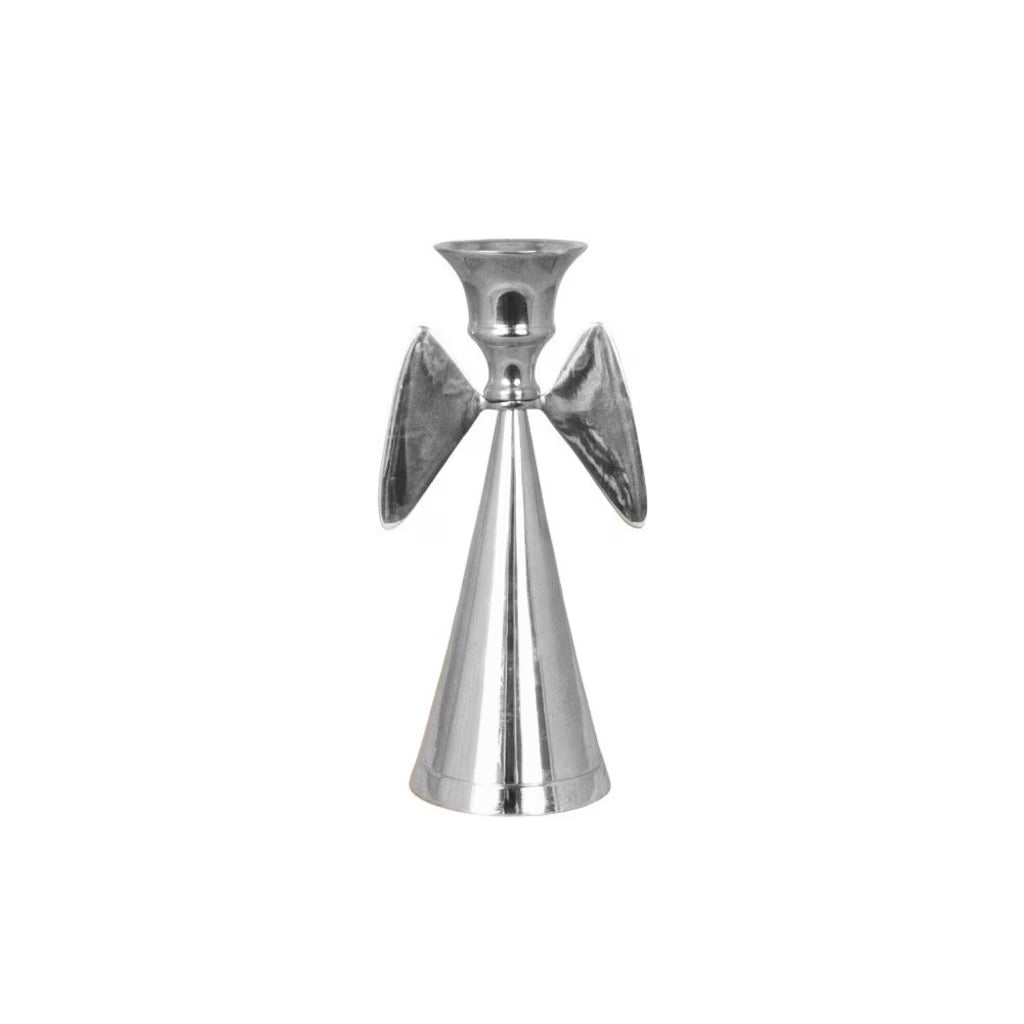 Ljusstake Ängel Nickel Hög