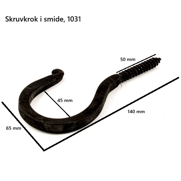 Schraubhaken aus Schmiedeeisen