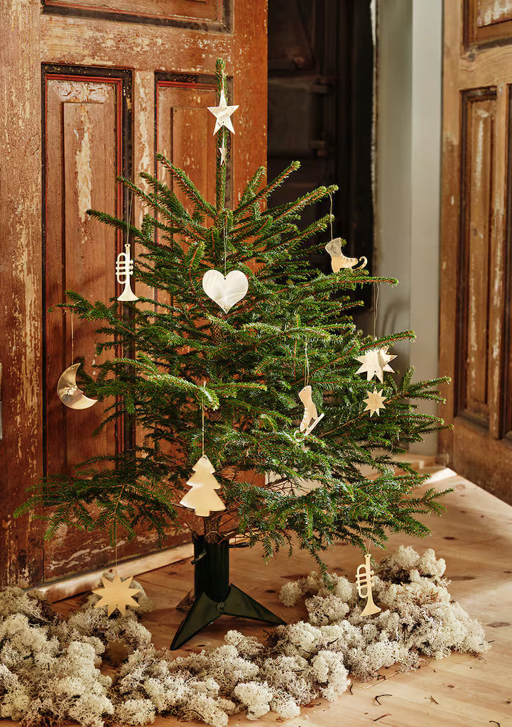 Juletræsvedhæng i messing, 8-pak