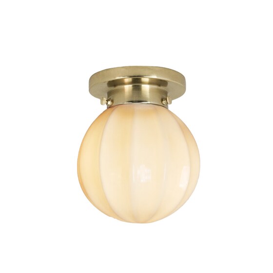Badrumslampa Tak Marit Mässing/Opal Beige Liten