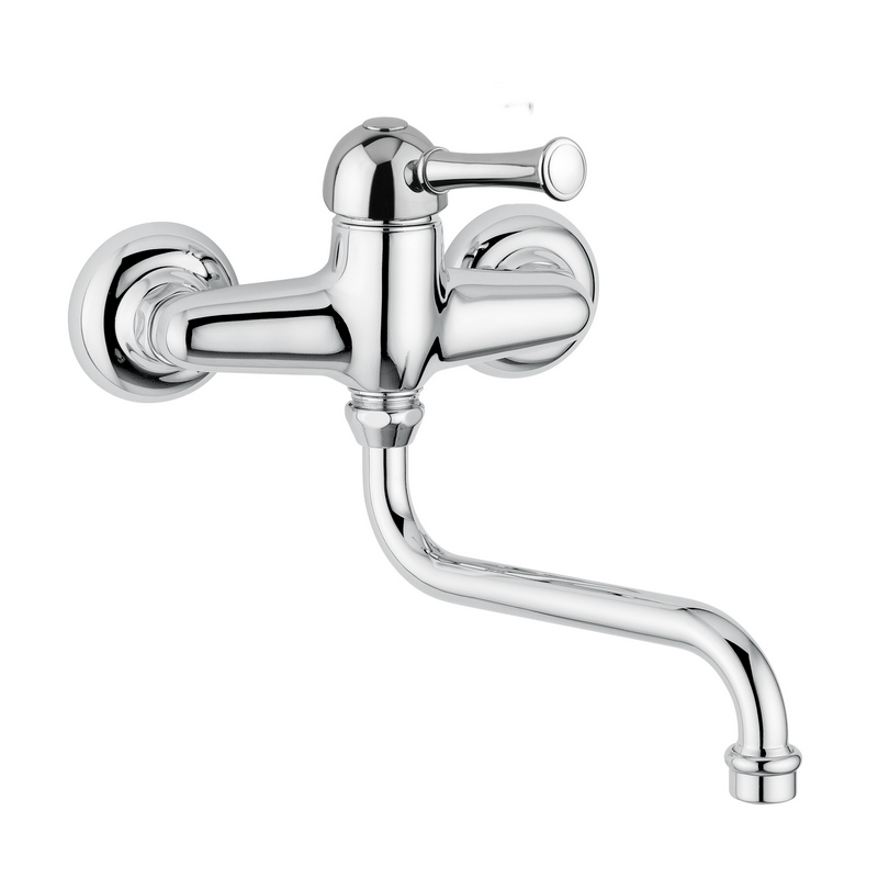 Köksblandare Denver väggmonterad i krom