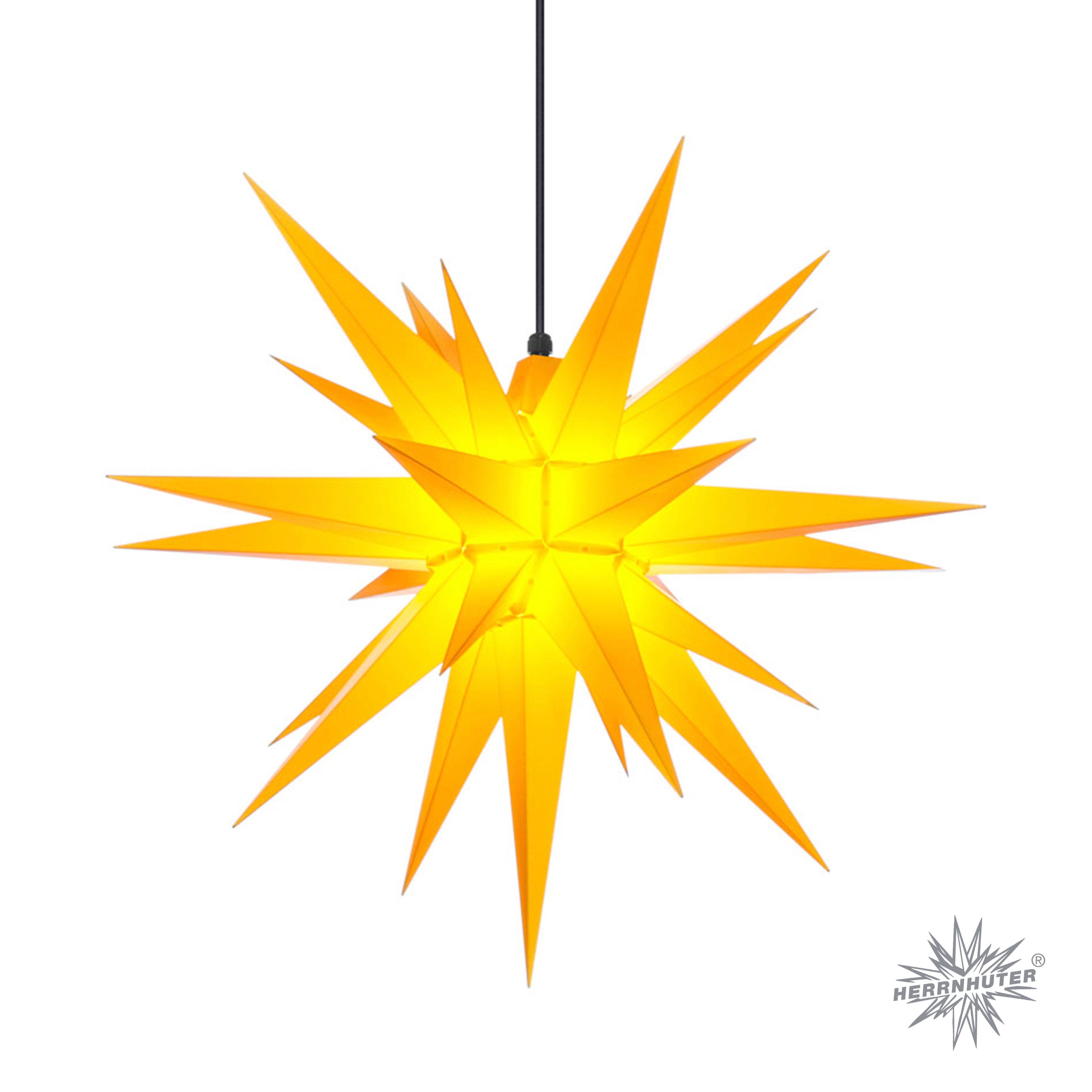 Adventsstjerne udendørs gul 68 cm