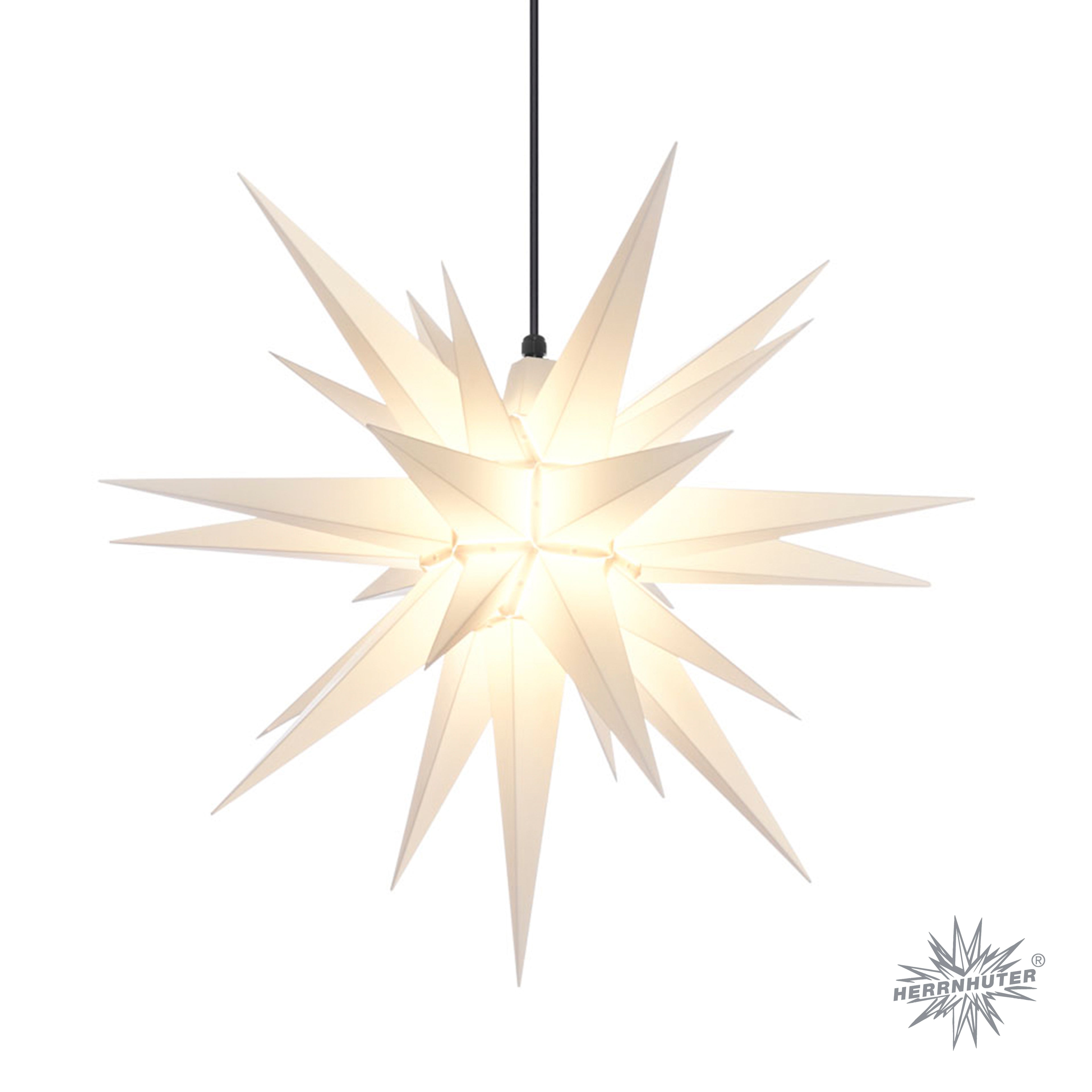 Adventsstjerne udendørs hvid 68 cm