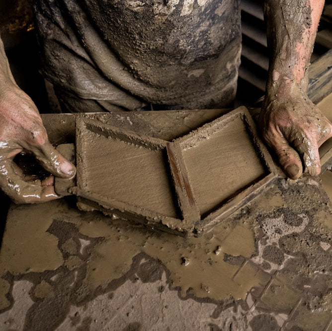 Terracotta gulv rombe