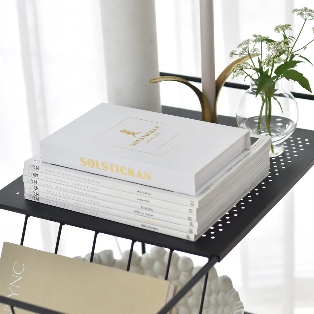 Solstickan Brandtæppe hvid/messing