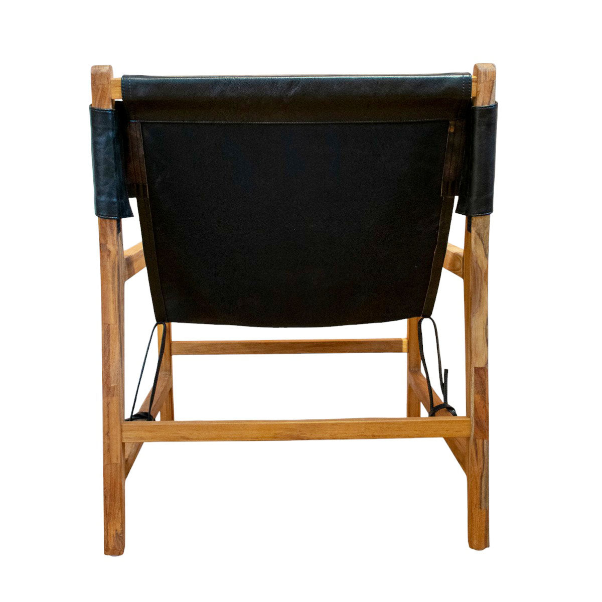 Jessie lænestol i teak og sort læder