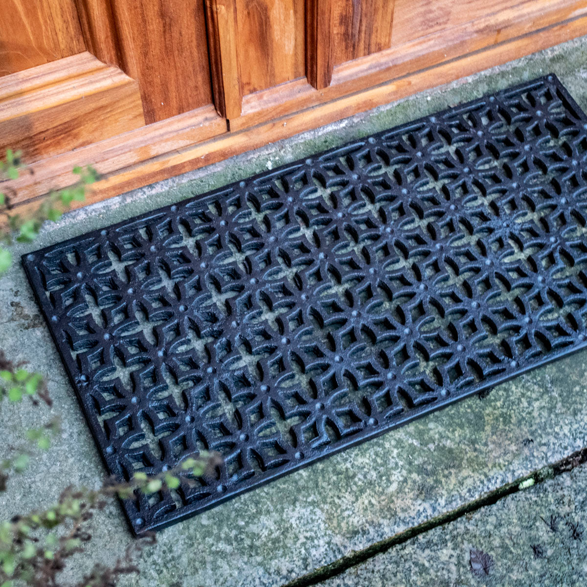 Fodskrabber i støbejern Rektangulær