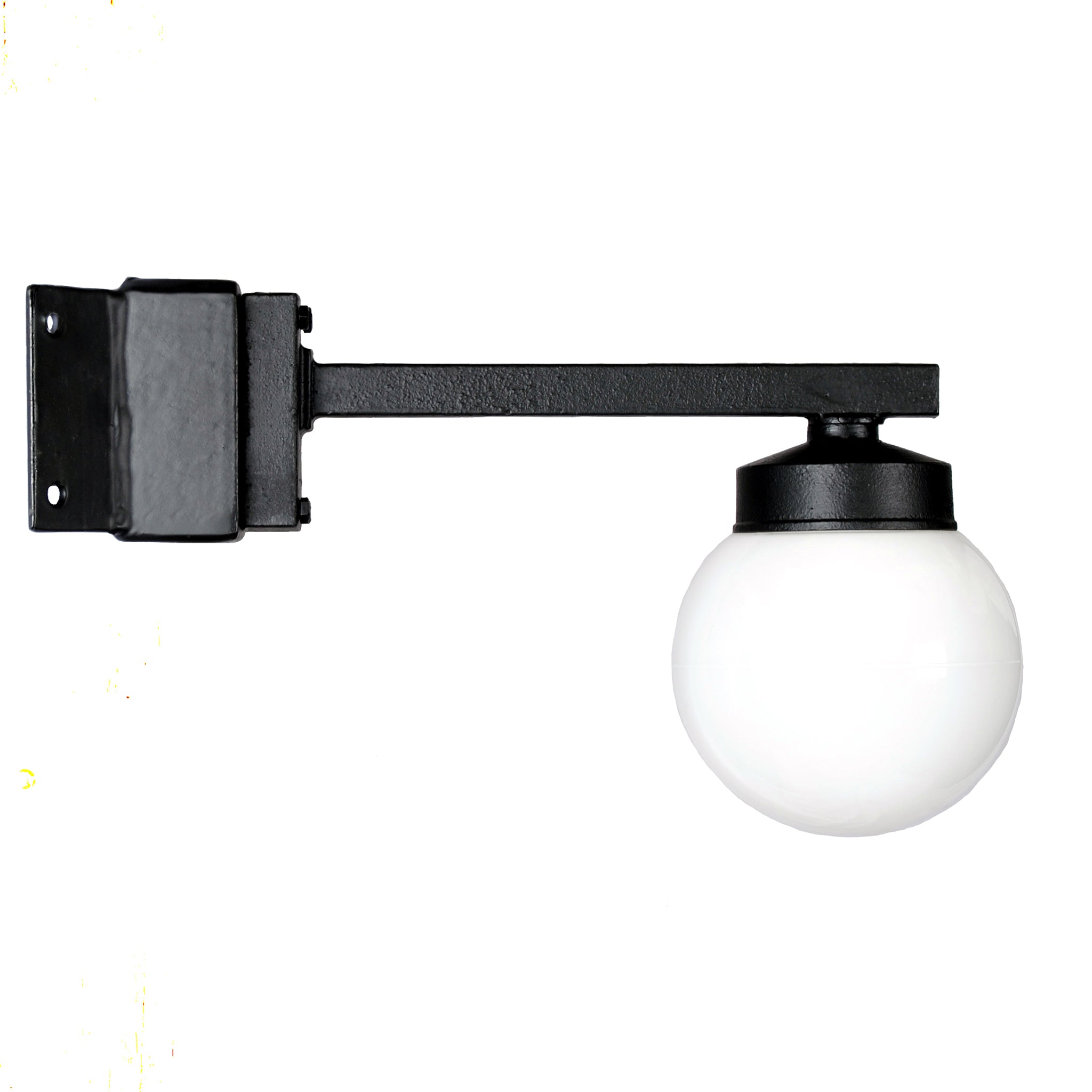 Funkis Støbejern Hjørne m/globe opal Kulturbelysning