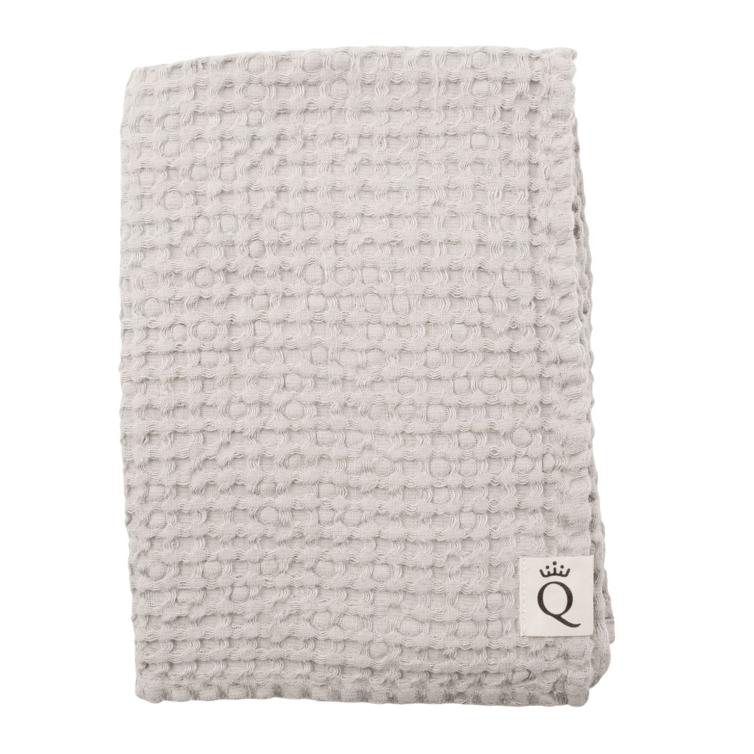 Vaffelhåndklæde Sandhammaren lysegrå 50x70