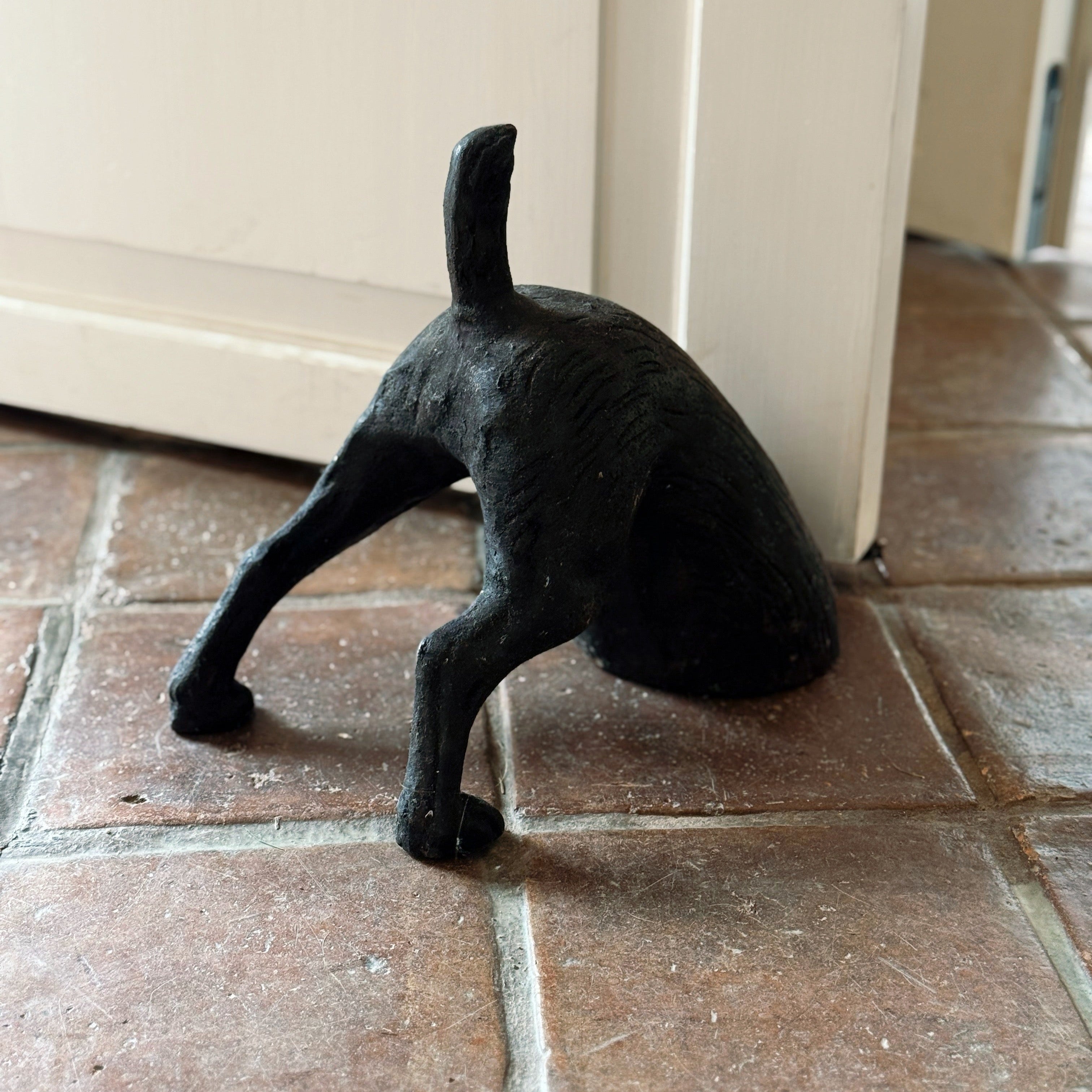 Dørstop hund støbejern