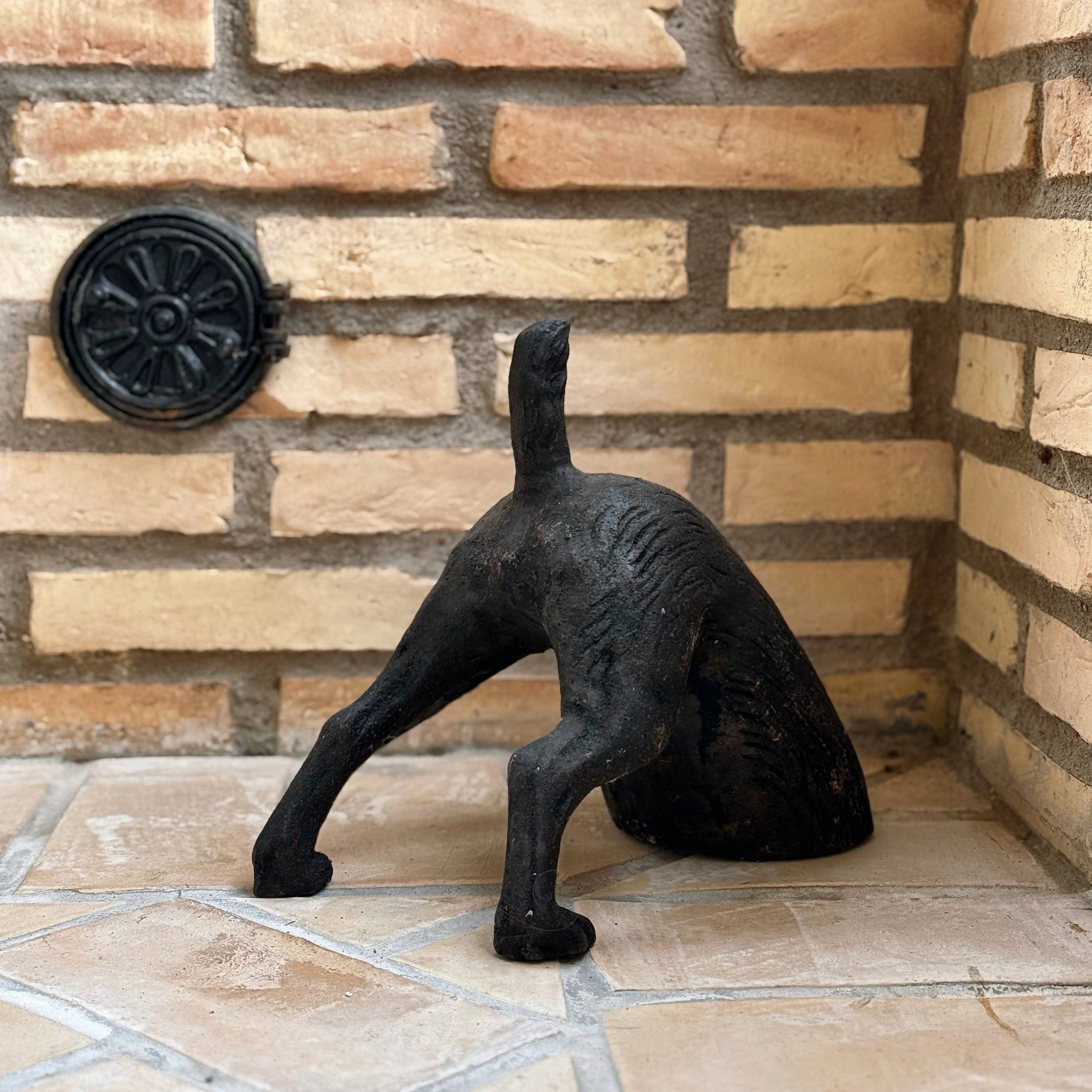 Dørstop hund støbejern