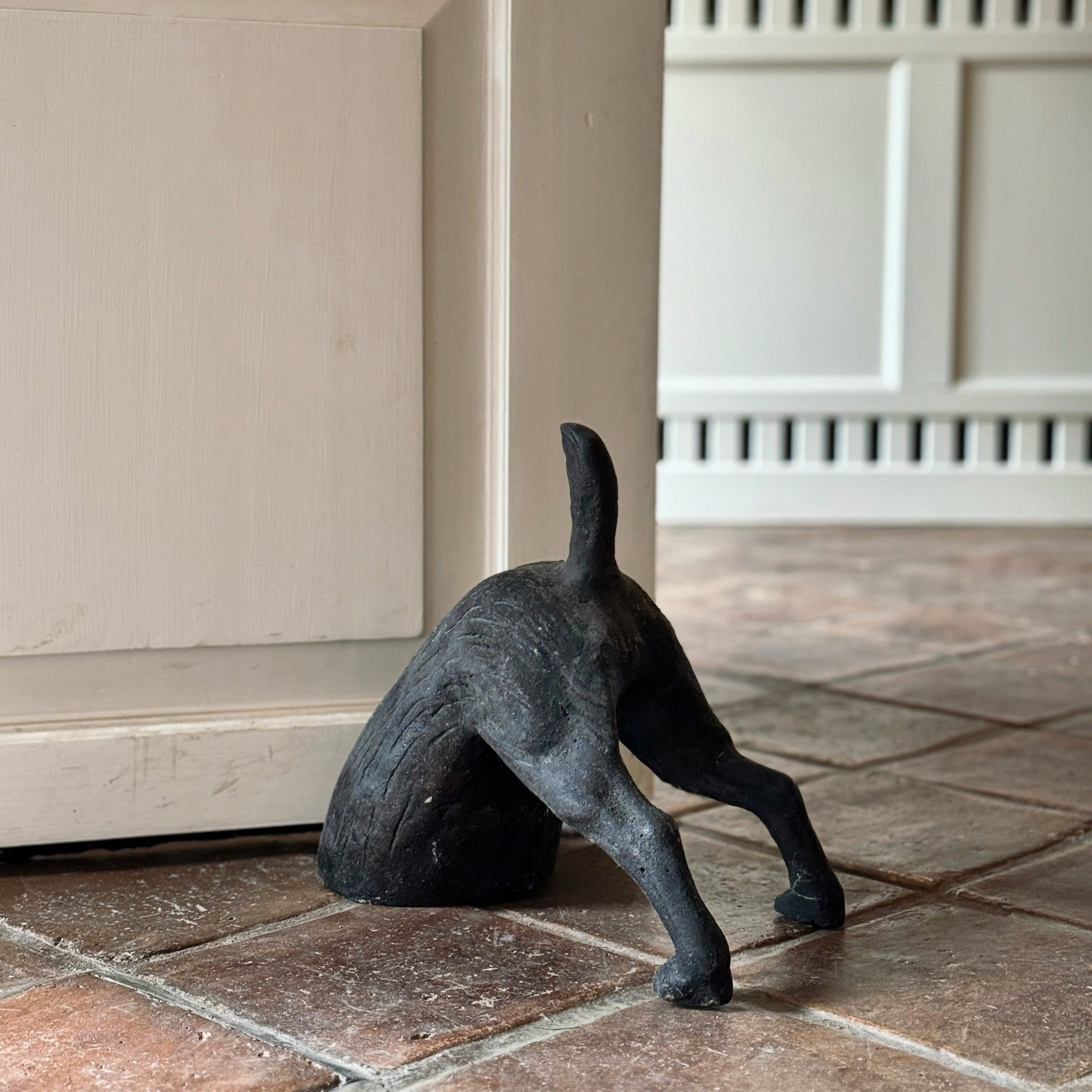 Dørstop hund støbejern