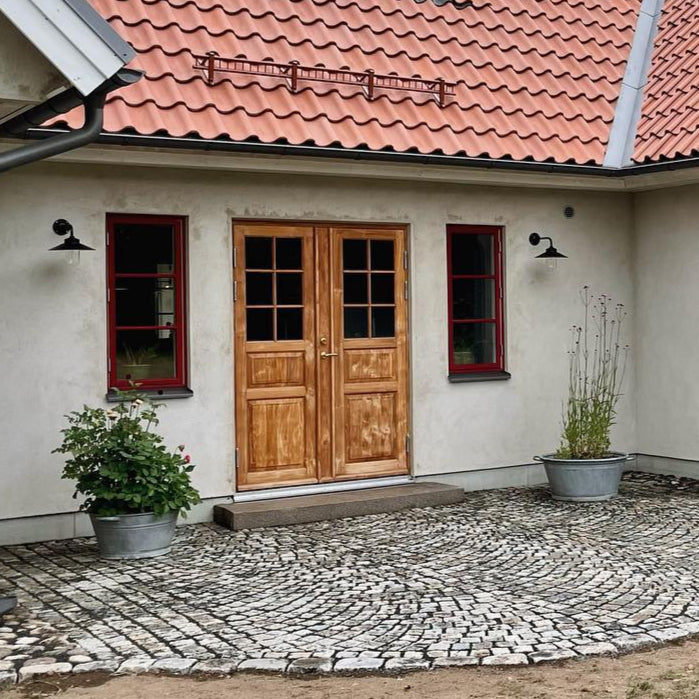 Kivik dobbeltdørs olieret teak 1280x2080mm