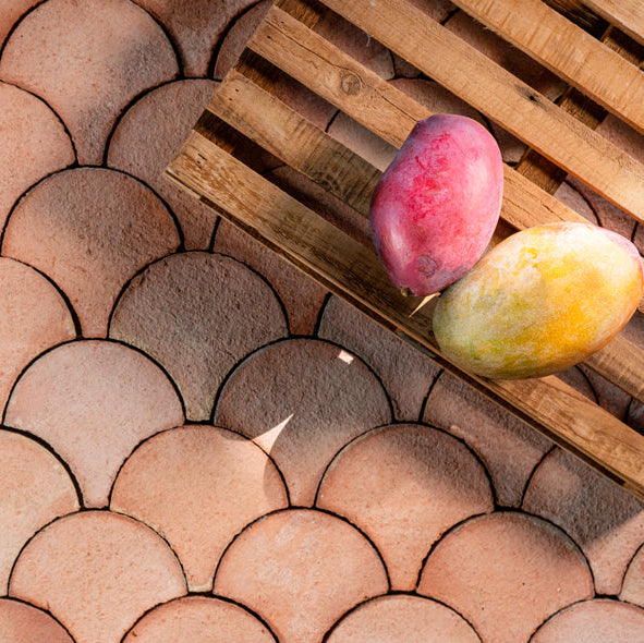 Terracotta gulv sildebensrød