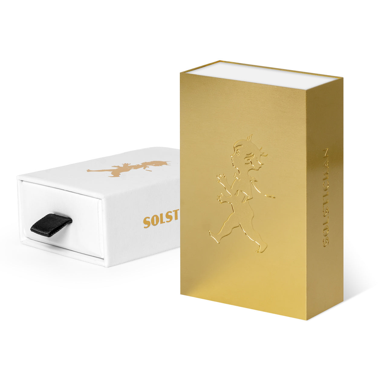 Tändsticksfodral Solstickan guld