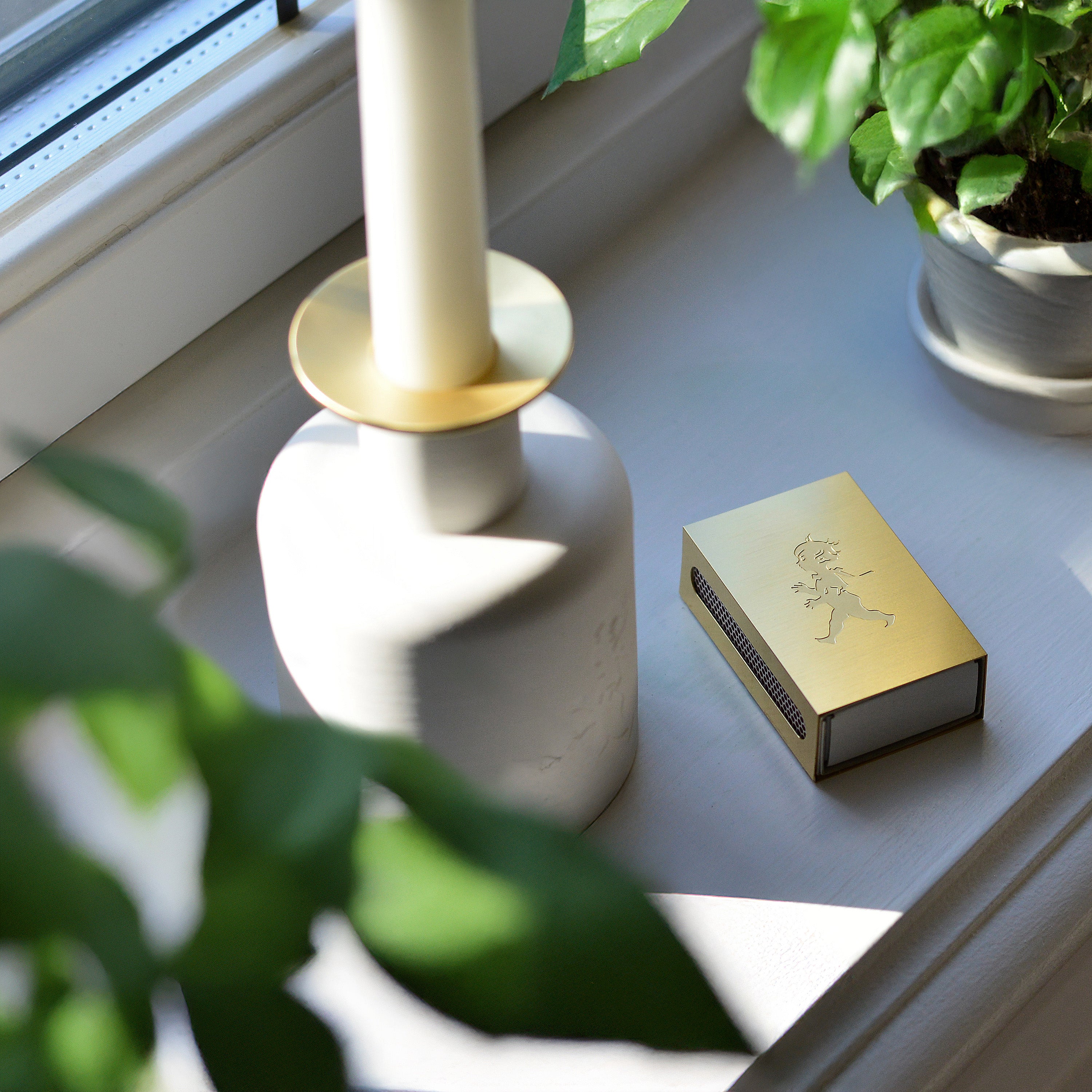 Tändsticksfodral Solstickan guld