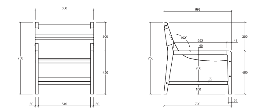 Fåtölj Jessie i teak och läder brun