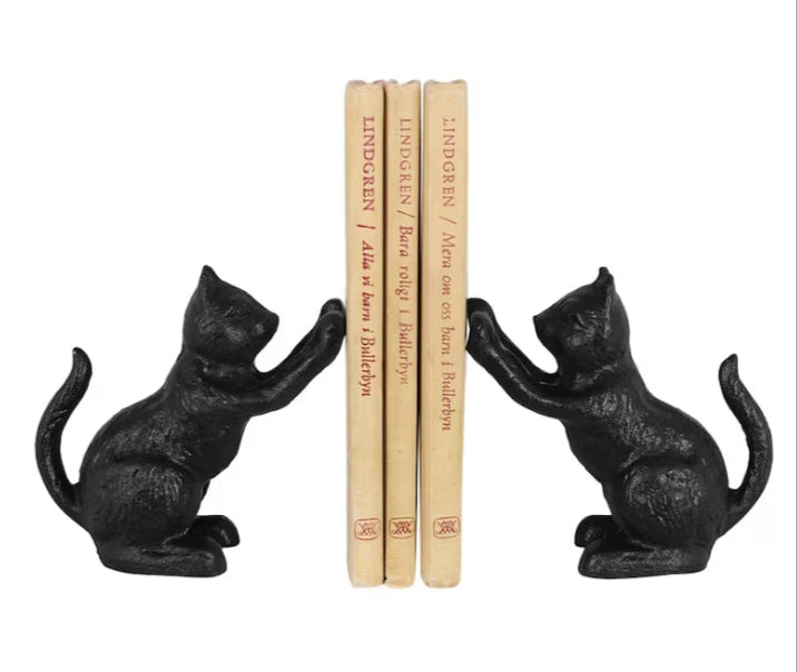 Bokstöd Katter Gjutjärn