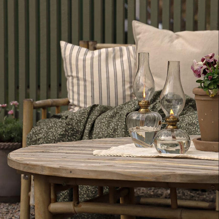 Fotogenlampa Elisabeth Rund Liten Antik Mässing