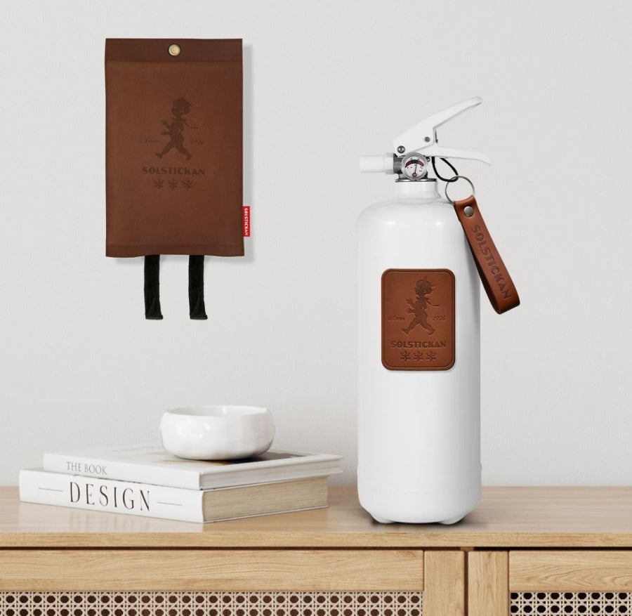 Brandfilt Läder Mörkbrun