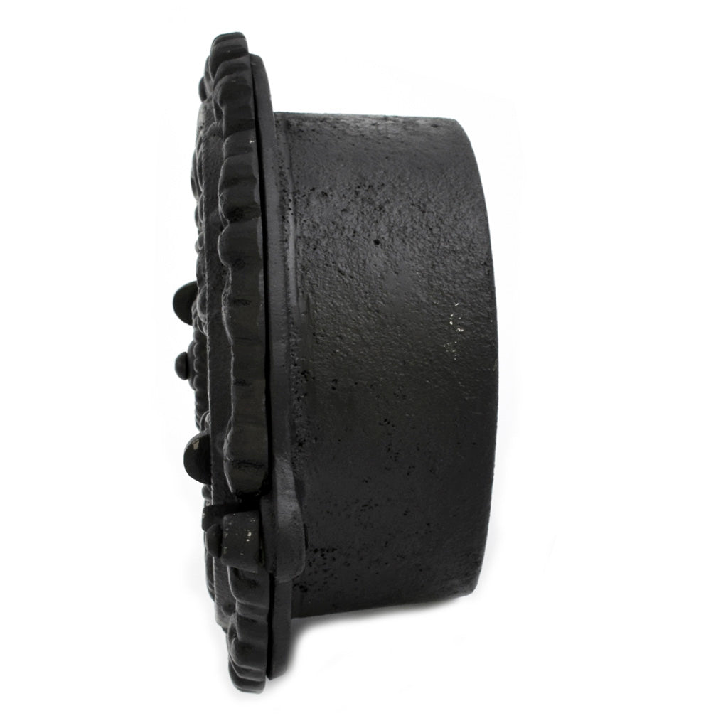 Ventil i støbejern m/studs Ornamenteret 140 mm