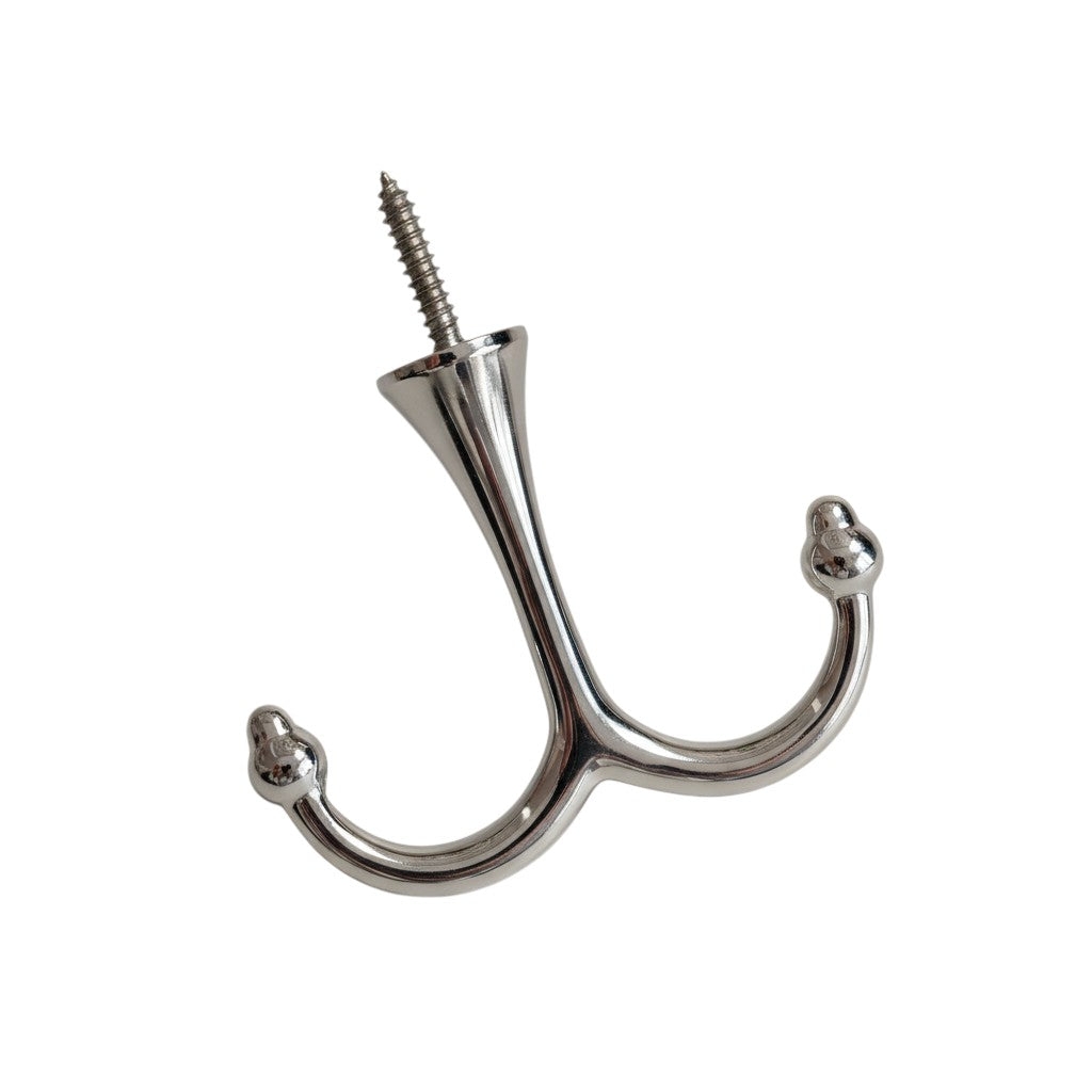 Ankarkrok i förnicklad mässing