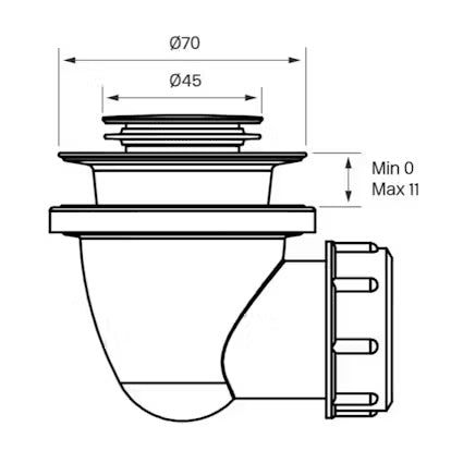 Bundventil Pop-up Kobber