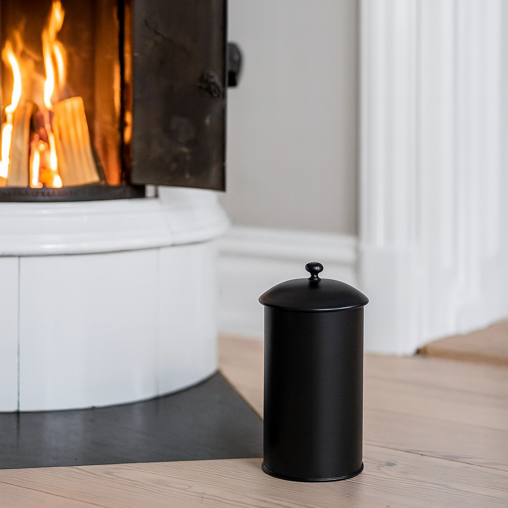 Beholder til tændblokke med låg – sort