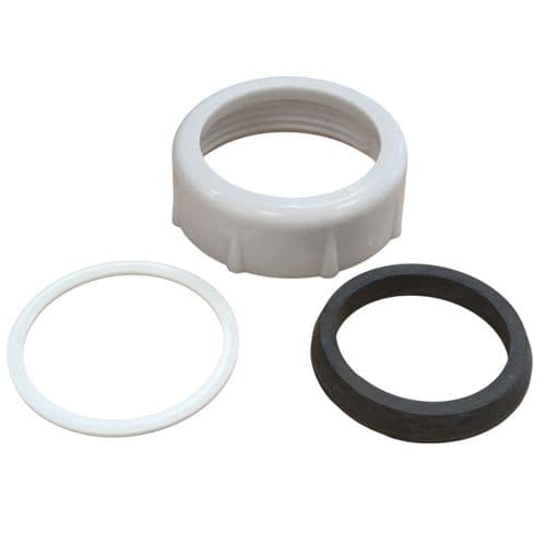 Reservdel SP95 packning och plastmutter till Burlington Högspolande WC-cistern