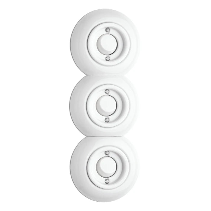 Kontakt/trykdæmper elastisk hvidt porcelæn