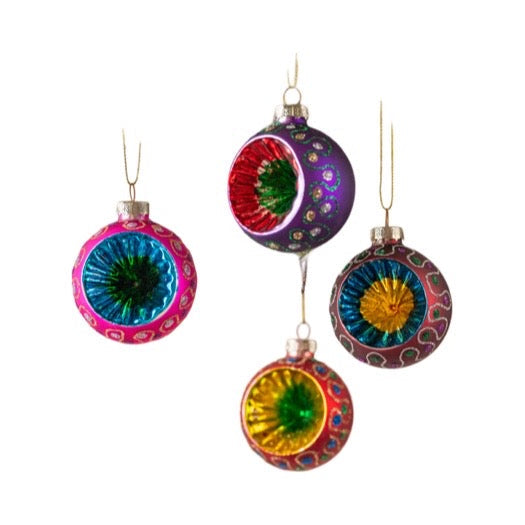 Julgranskulor i gammaldags stil – 4-pack