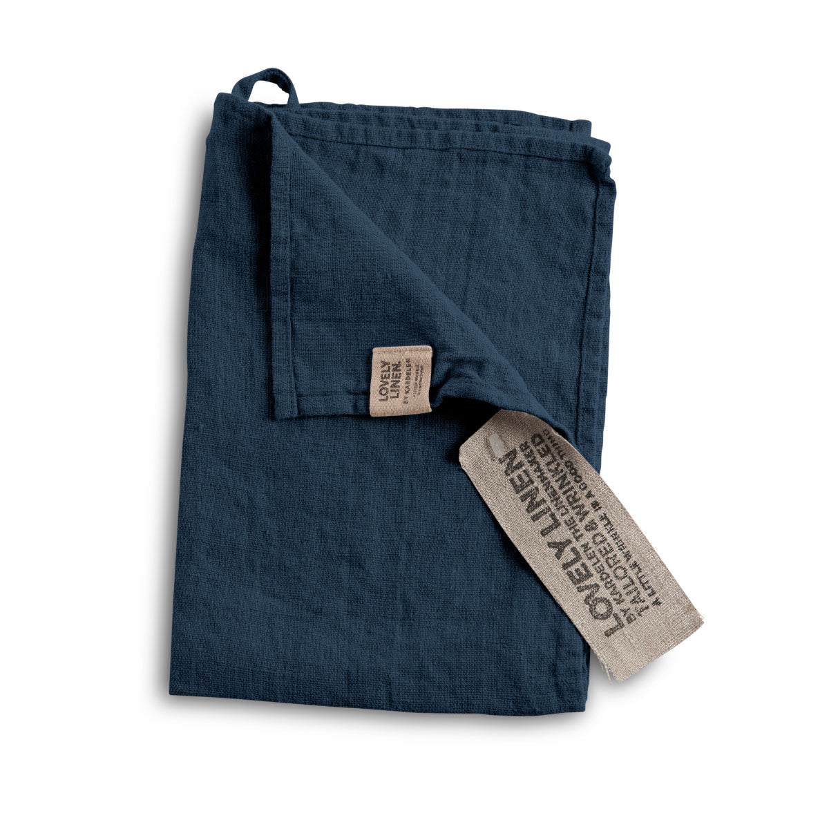 Linned håndklæde Lovely Midnight Blue