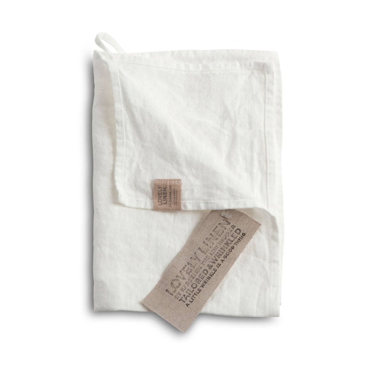Linned håndklæde Naturhvid