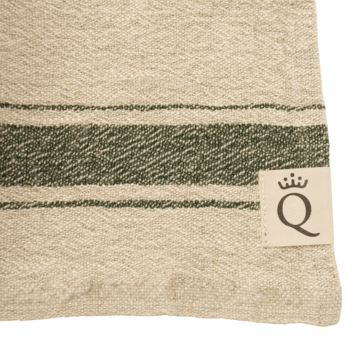 Køkkenhåndklæde Hörte natur/grøn 40x65 cm