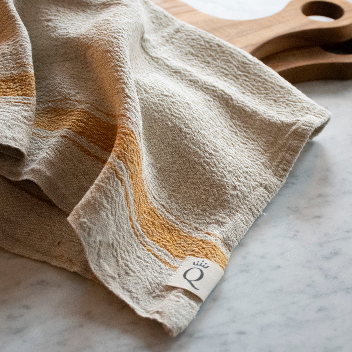 Køkkenhåndklæde Hörte natur/okre 40x65 cm