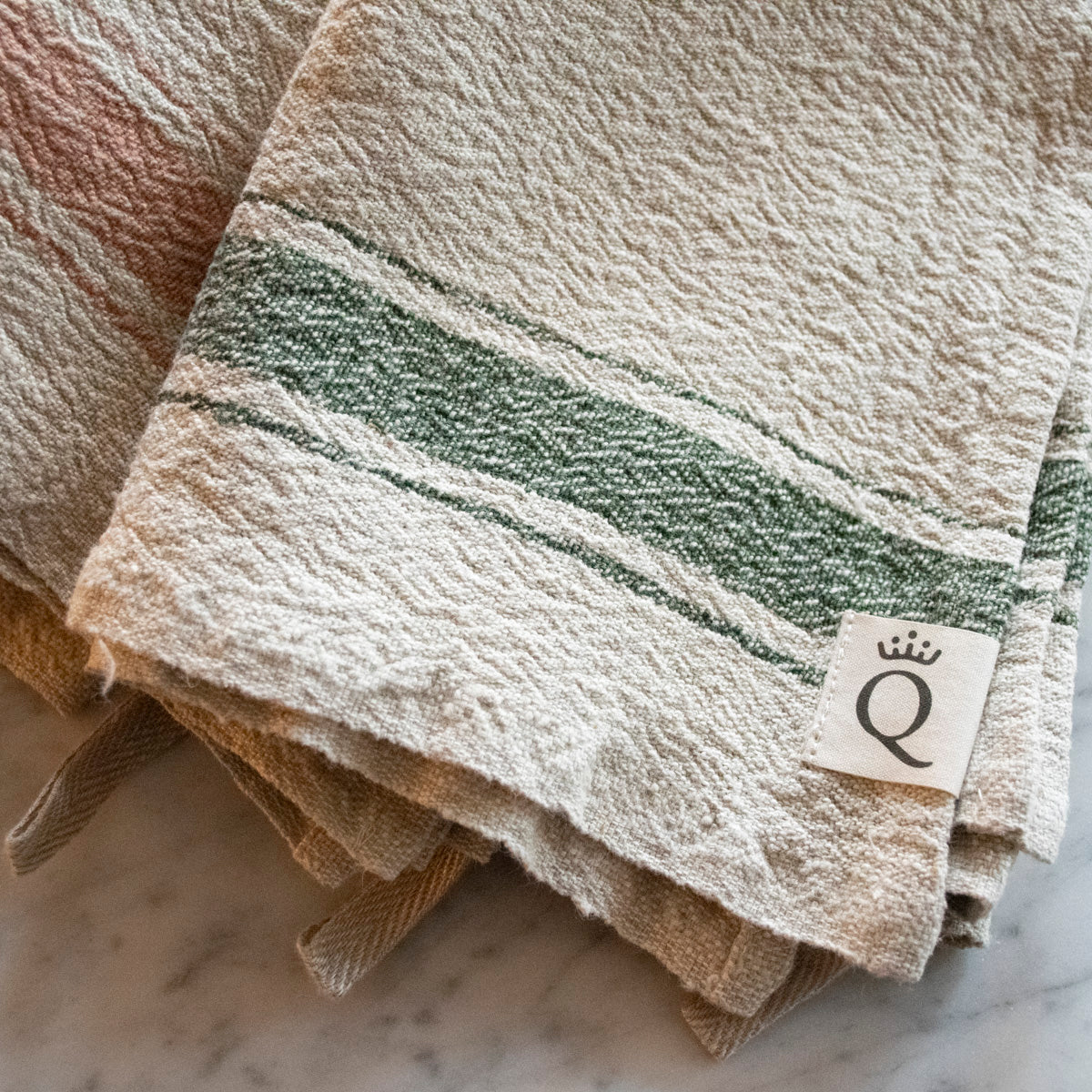 Køkkenhåndklæde Heard natur/okker 40x65 cm