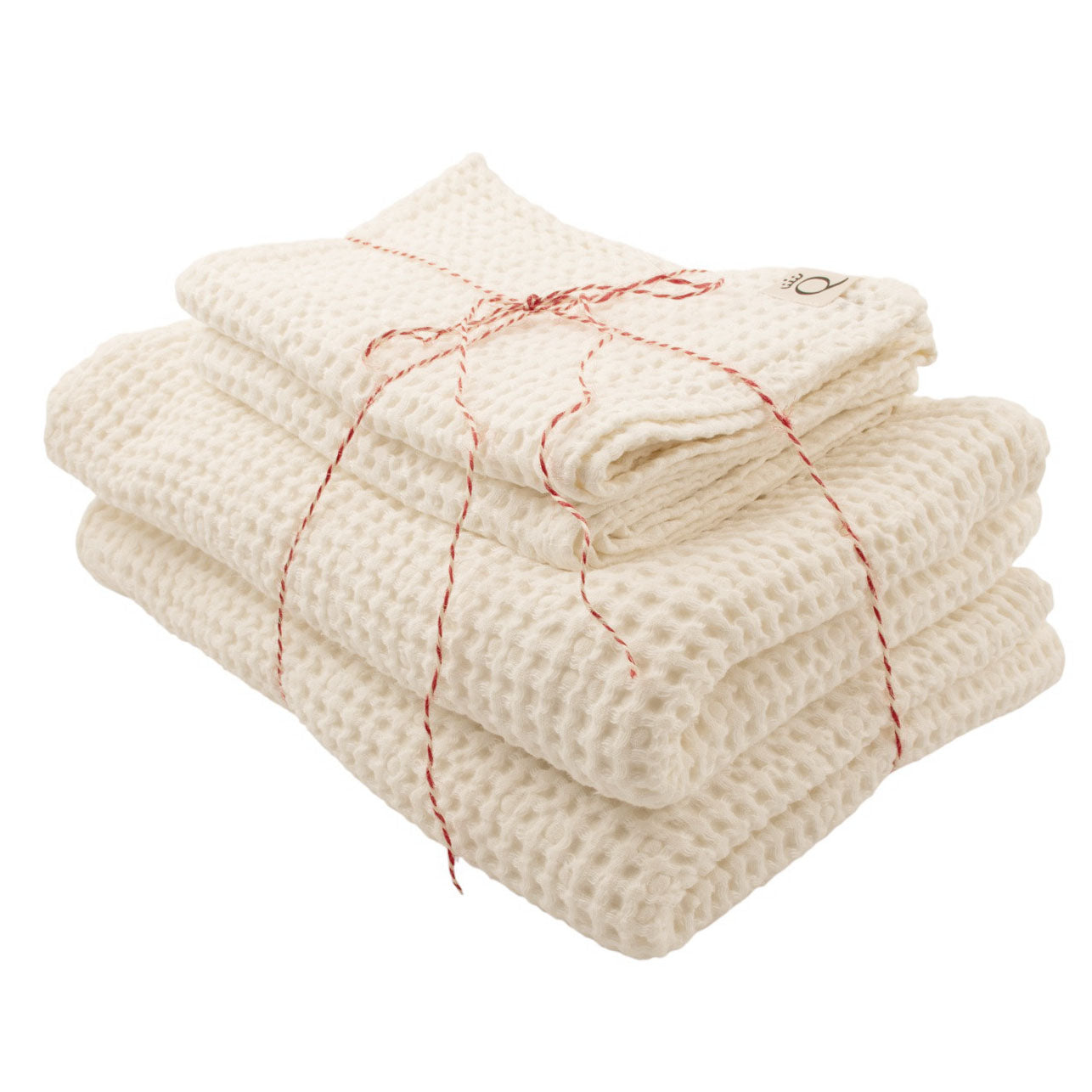 Pakke med badehåndklæde og håndklæde Sandhammaren naturhvid