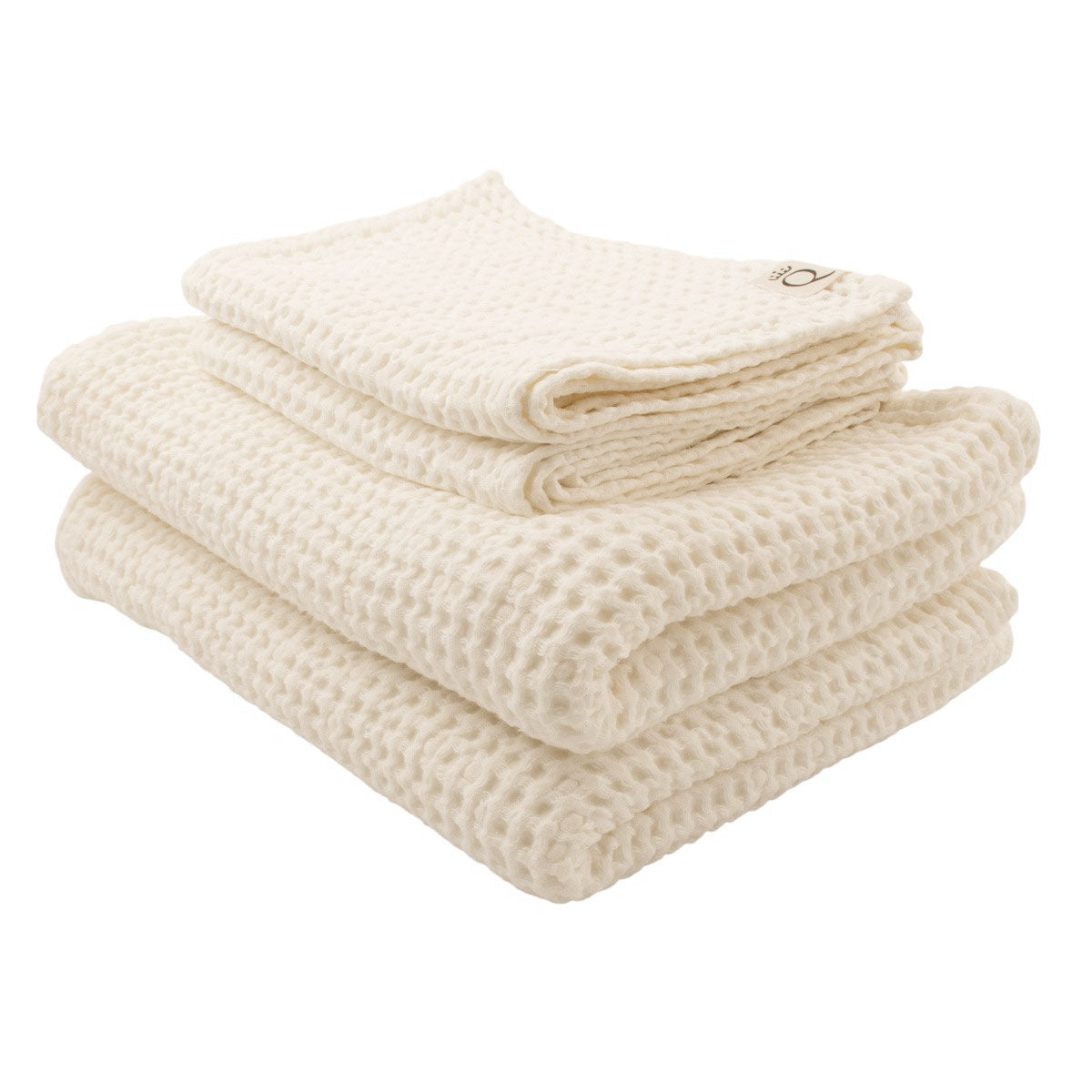 Vaffelhåndklæde Sandhammaren naturhvid 50x70 cm