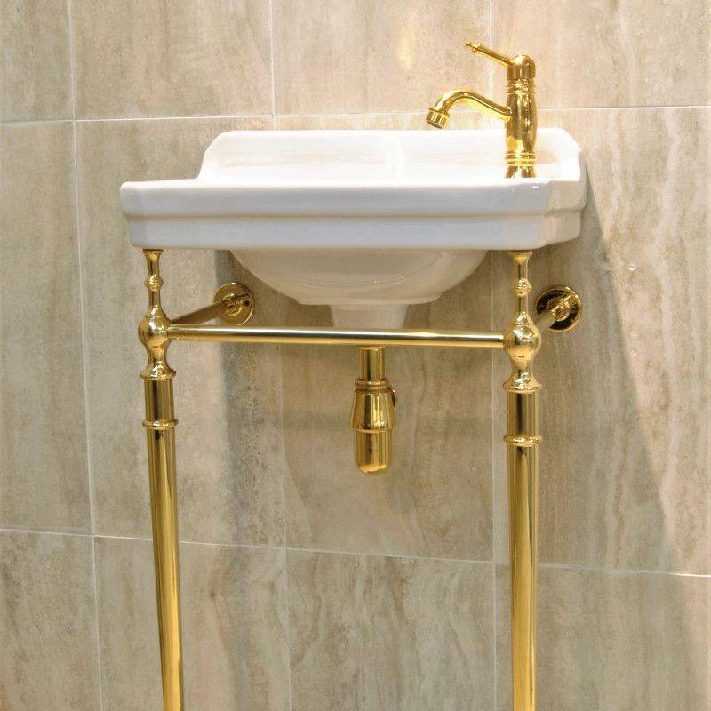 Vandlås Vægafløb messing