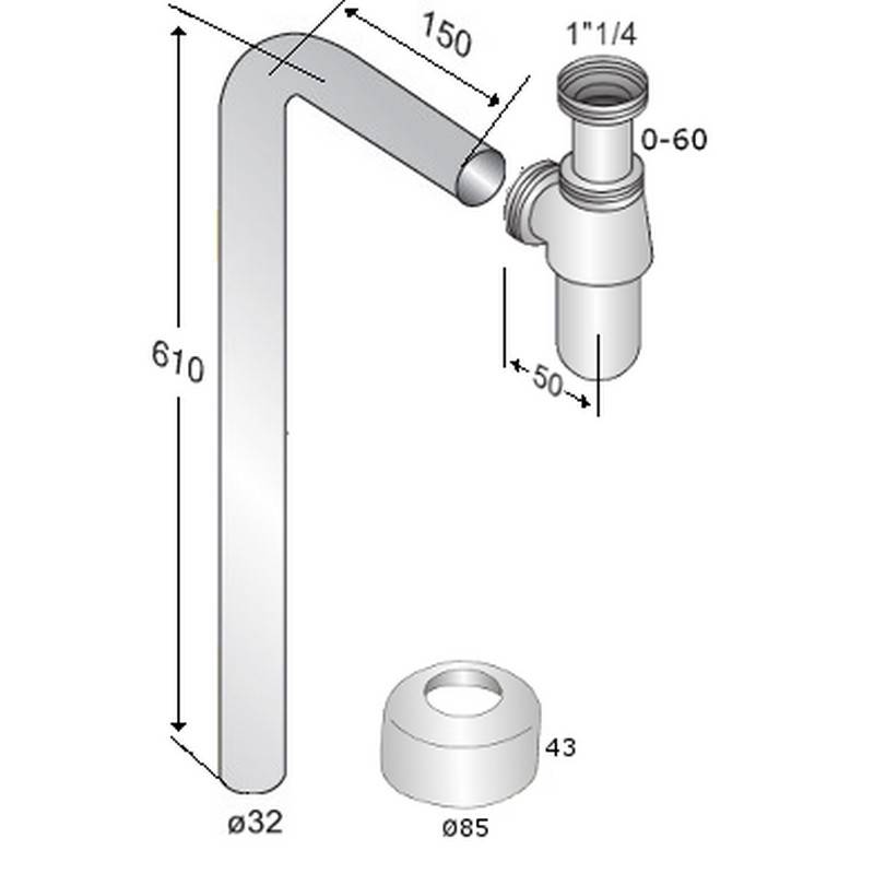 Vandlåspakke Tradition (L-rør)