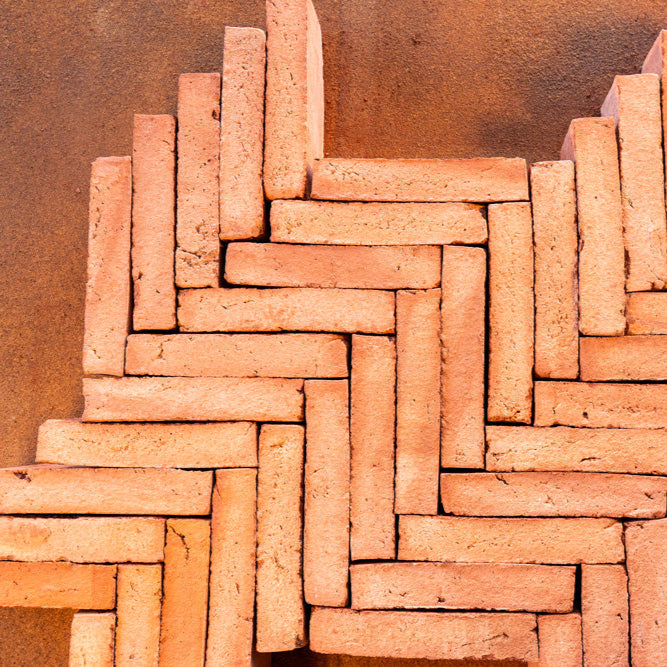 Belægningstegl sildeben rød