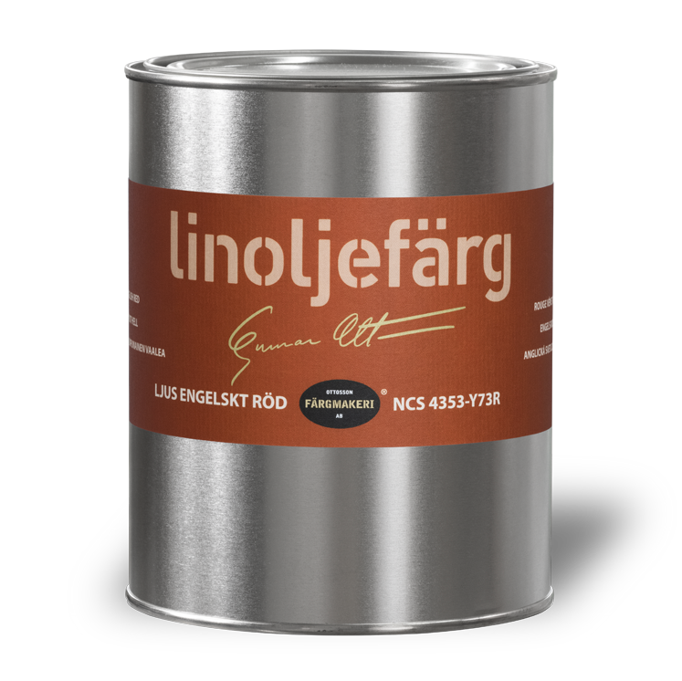 Lys Engelsk Rød Linoliefarve Ottossons