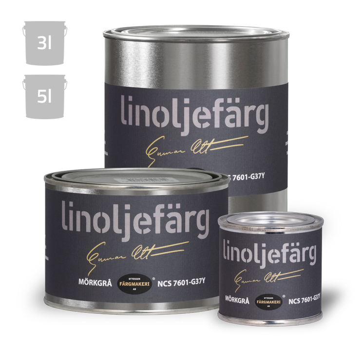 Mørkegrå Linoliefarve Ottossons