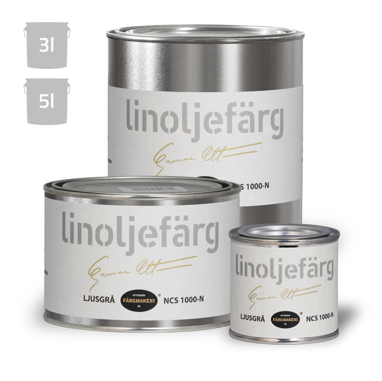 Lysegrå Linoliefarve Ottossons