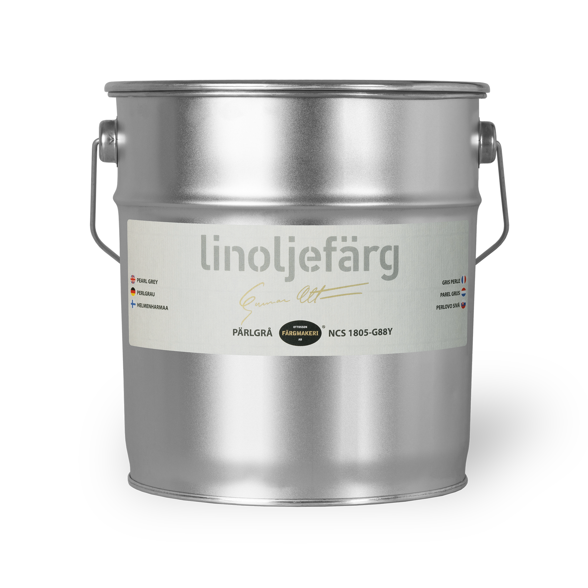 Perlegrå linoliemaling Ottossons