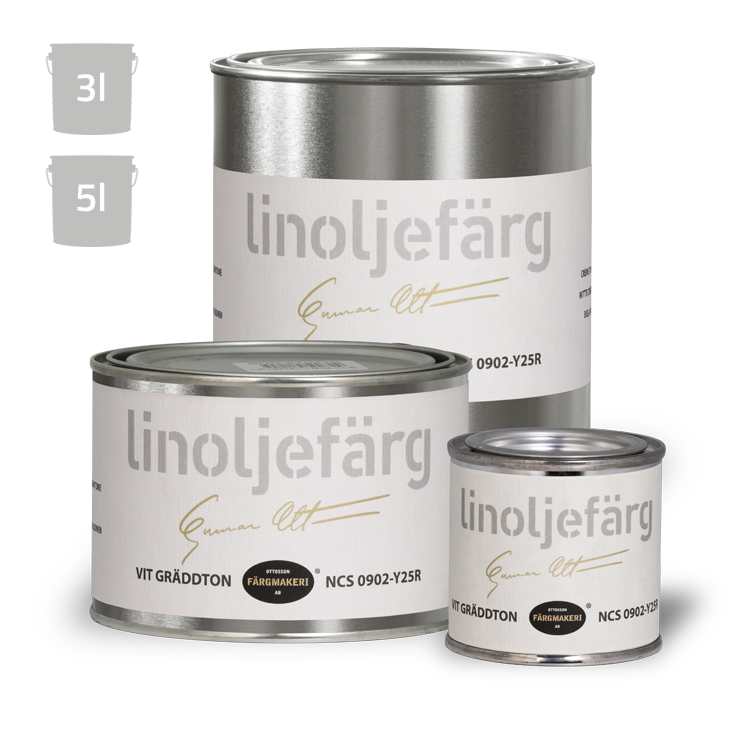 Hvid Flødenuance Linoliefarve Ottossons