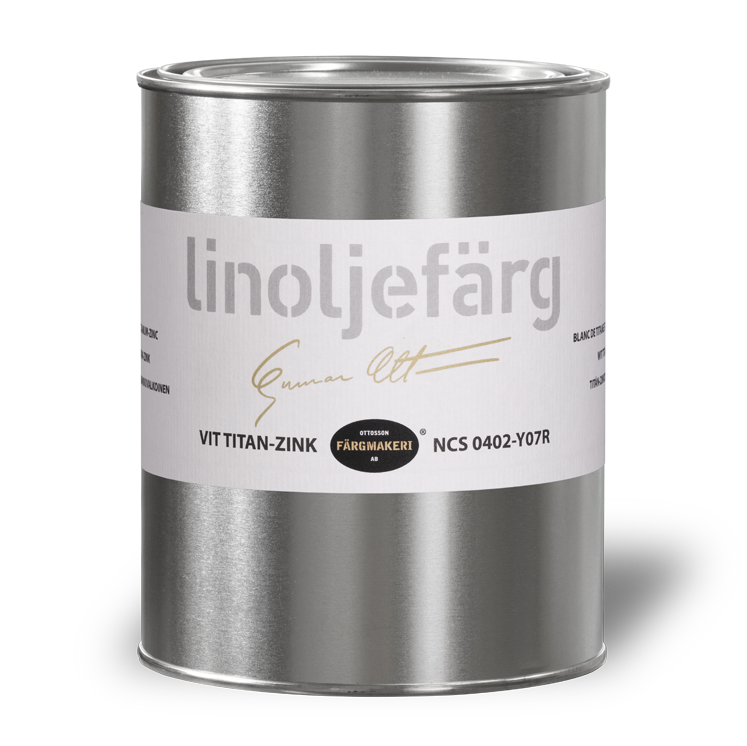 Hvid Titan-zink linoliemaling Ottossons